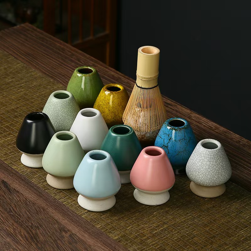Matcha Whisk Set - 抹茶茶筅ホルダー セラミックホルダー 竹製抹茶茶筅用 抹茶茶筅セットアクセサリーに適合