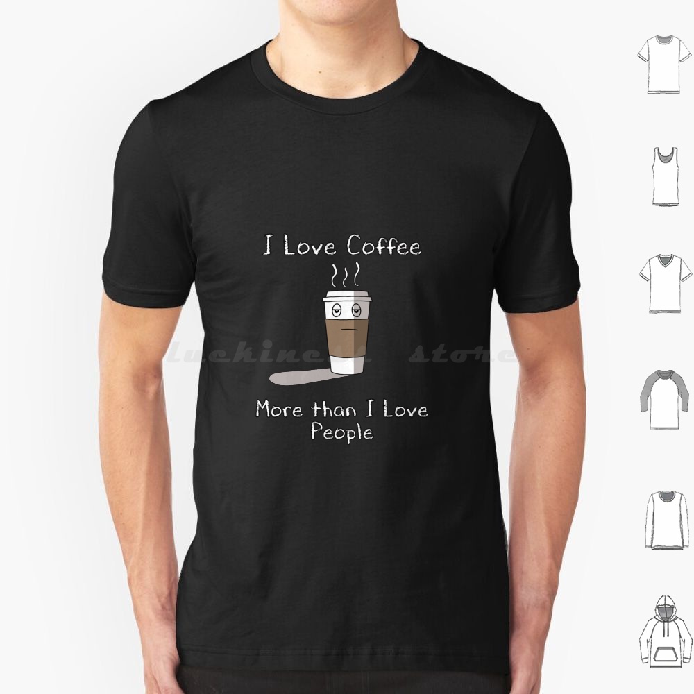 Coffee Tea Quotes Short - I Love Coffee Tシャツ コットン メンズ