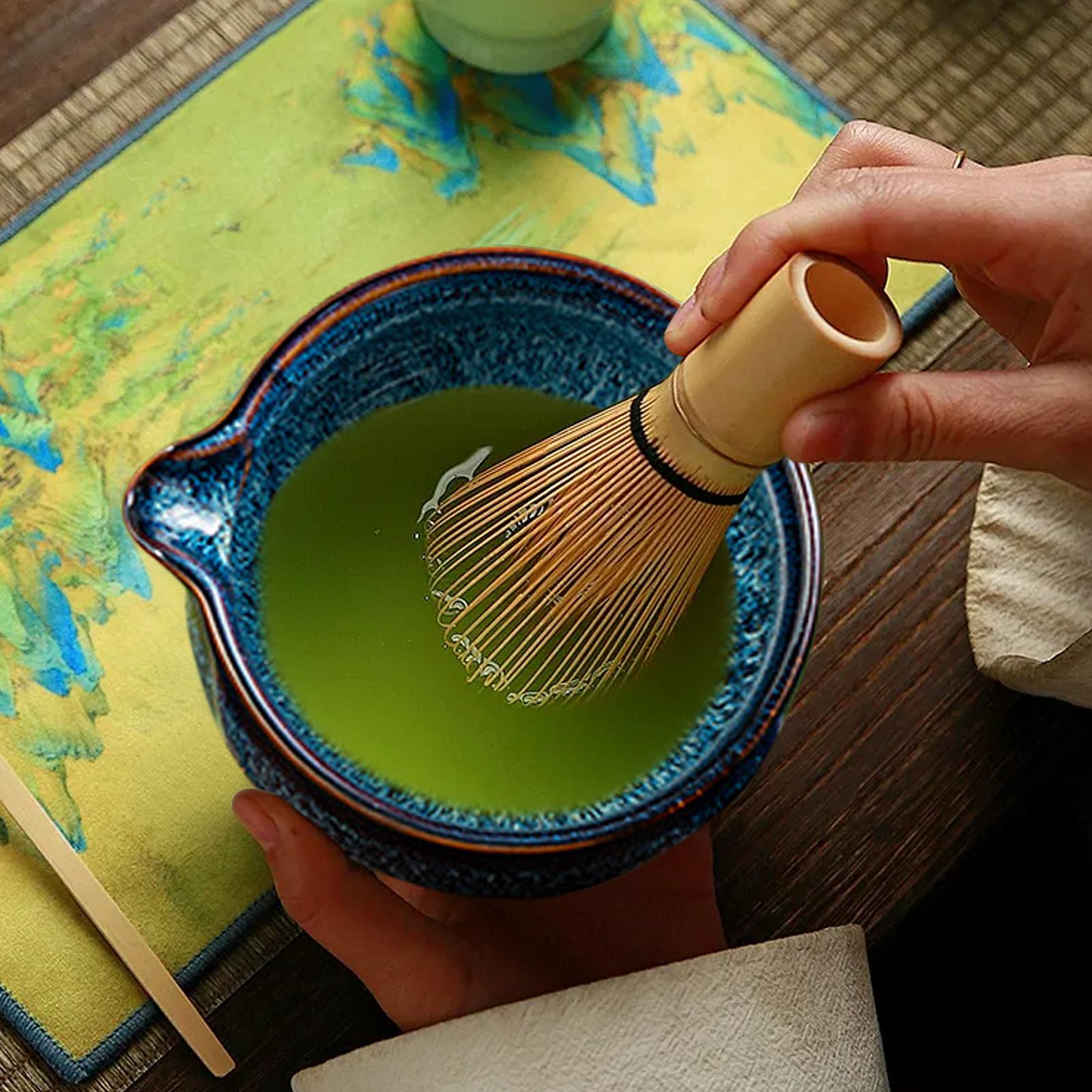 Matcha Whisk Set - 抹茶茶碗と茶筅セット 再利用可能な茶道キット 日本茶 抹茶作りキット キッチン用品 家庭用リラクゼーション
