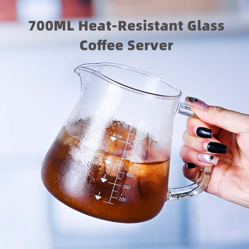 Coffee And Tea Glass - 新しい高ホウケイ酸ガラス製700mlコーヒーポットとティーポットセット、シェアリングポット
