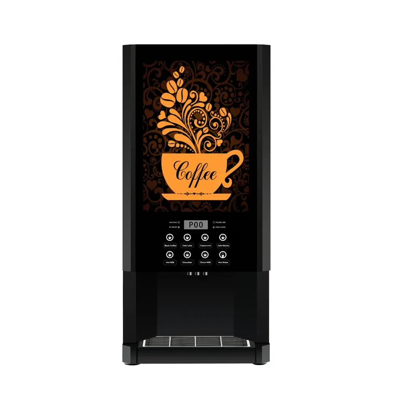 Coffee Tea Vending Machine For Office - E308F自動コーヒーマシン、8種類のホットドリンク、インスタントミキシングミルクティーメーカー、業務用・家庭用