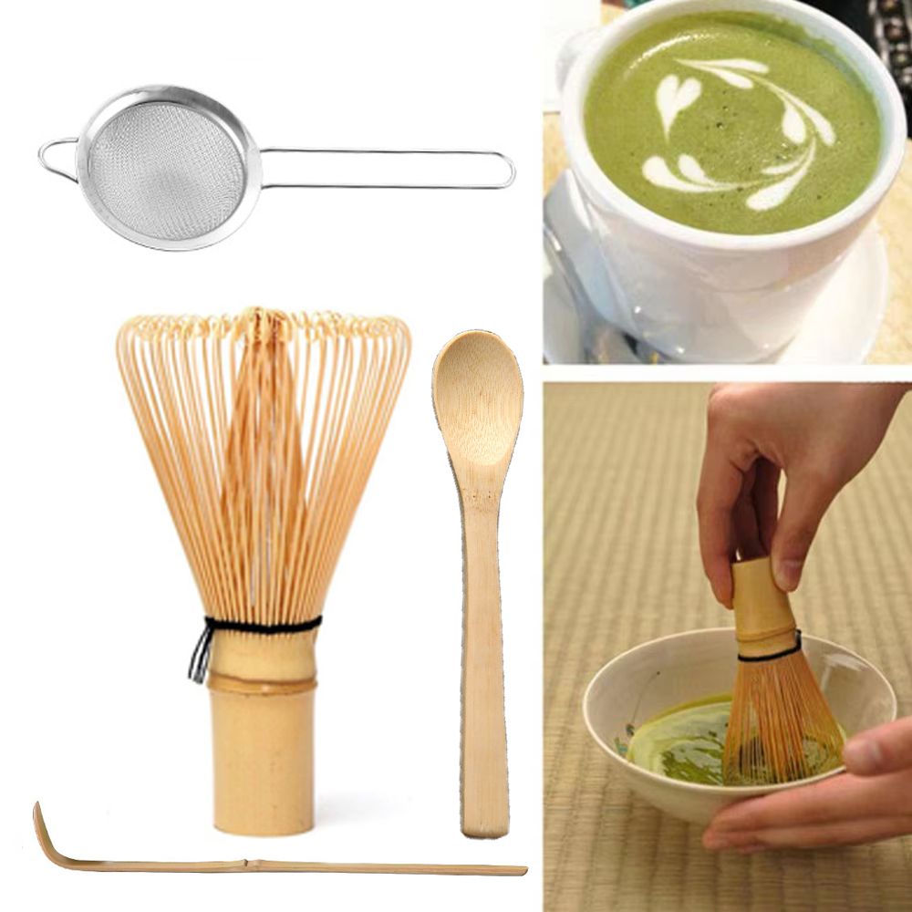 Matcha Whisk Set - 抹茶泡立て器セットには抹茶泡立て器とスコップが含まれています。抹茶茶用の完璧な竹製泡立て器、日本の茶道具です。