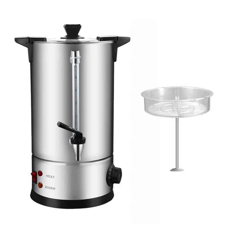 Coffee Tea Urn - 電気ステンレス鋼30カップコーヒーウォーマー業務用、パーコレーター付き、紅茶、温かいワイン、水ボイラー、取り外し可能な加熱エレメント付き