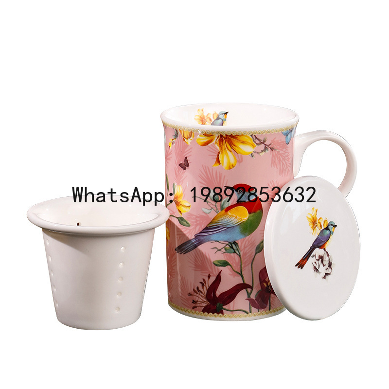 Coffee Tea Green - PYJ1 ウォーターカップ セラミックマグ コーヒーカップ エナメル 花柄