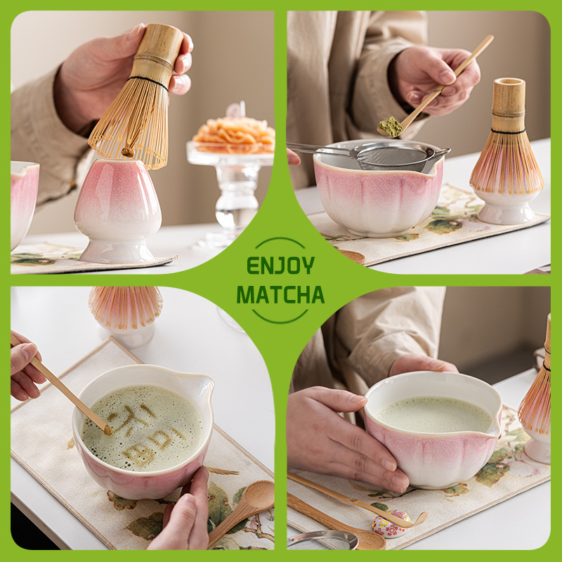 抹茶セット 抹茶泡立て器セット、陶器抹茶セット 8点セット  - Matcha Whisk Set のレビューと価格