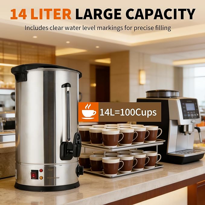 14/16 Lカップコーヒーウォーマー、業務用コーヒーメーカ - Coffee Tea Urn のレビューと価格