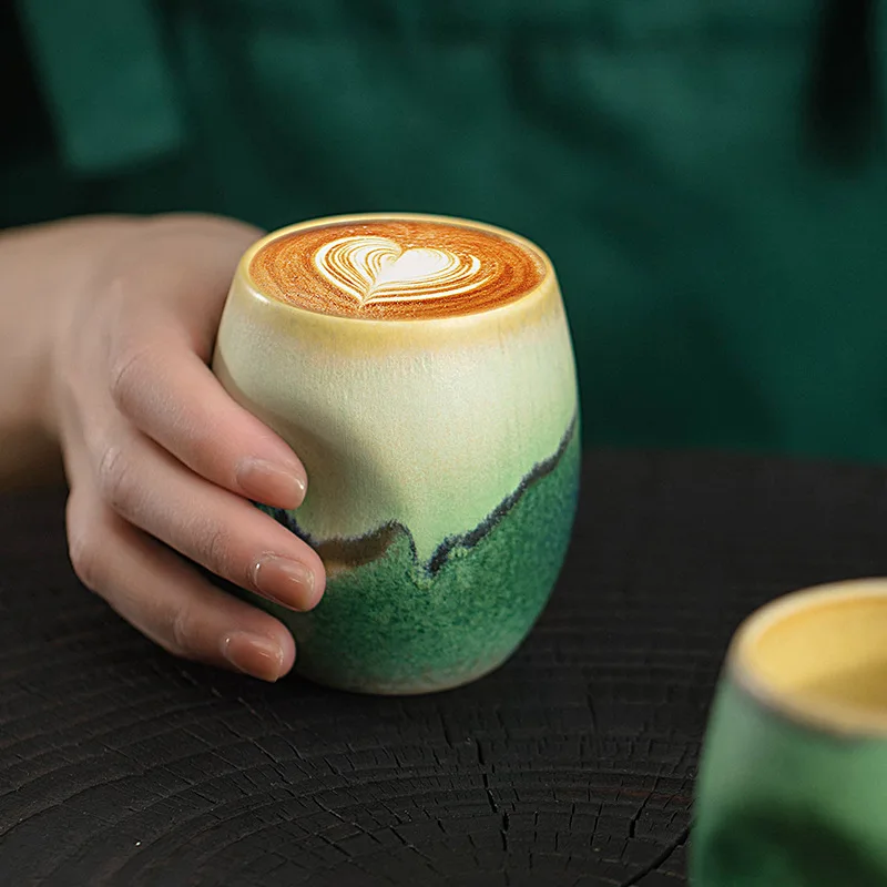 グリーン、青山-半カラフルセラミック濃縮コーヒーカップ、ティ - Coffee Tea Green のレビューと価格