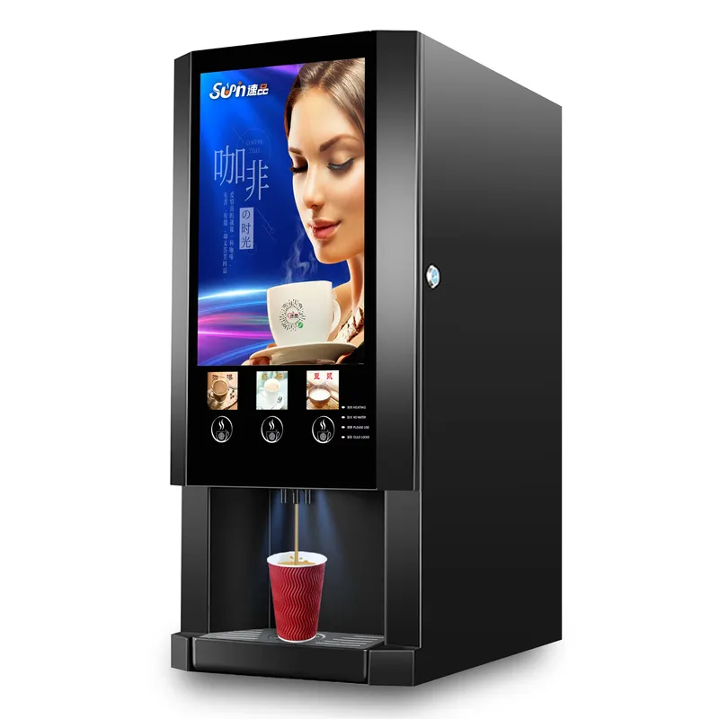 E30S自動コーヒー販売機 3種類のフレーバー ホットアイス - Coffee Tea Vending Machine For Office のレビューと価格