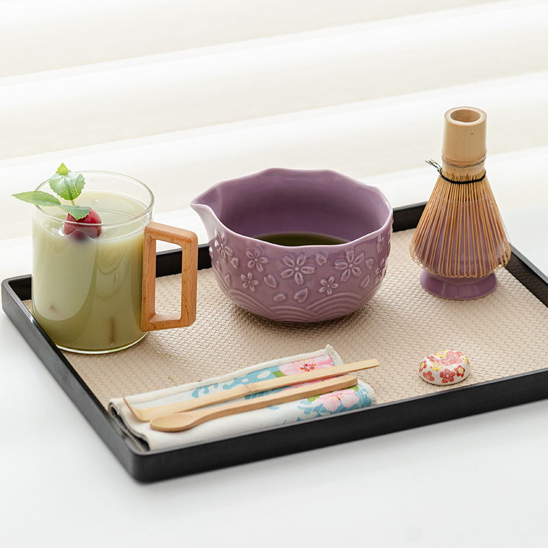 8点入り高級抹茶キット 日本式茶道具 浮き彫り模様の茶碗 注 - Matcha Whisk Set のレビューと価格