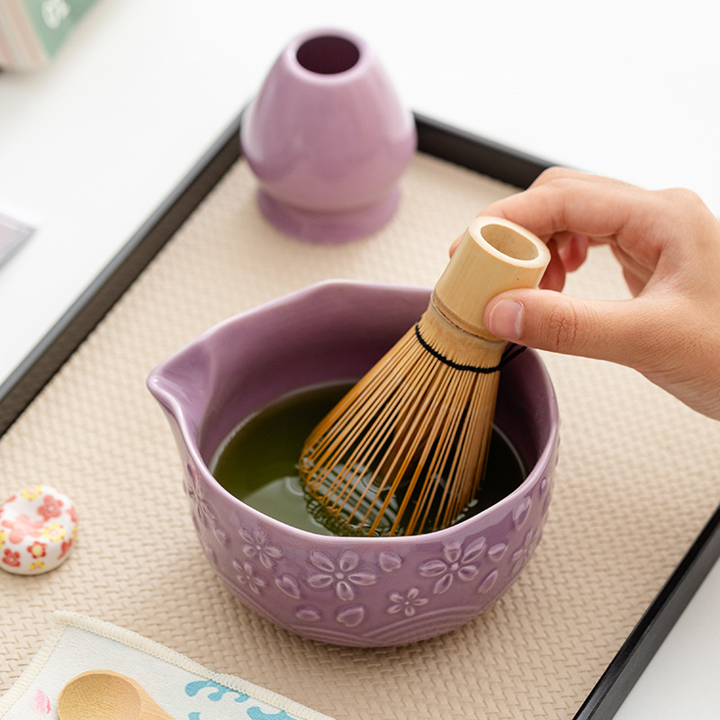 8点入り高級抹茶キット 日本式茶道具 浮き彫り模様の茶碗 注 - Matcha Whisk Set のレビューと価格