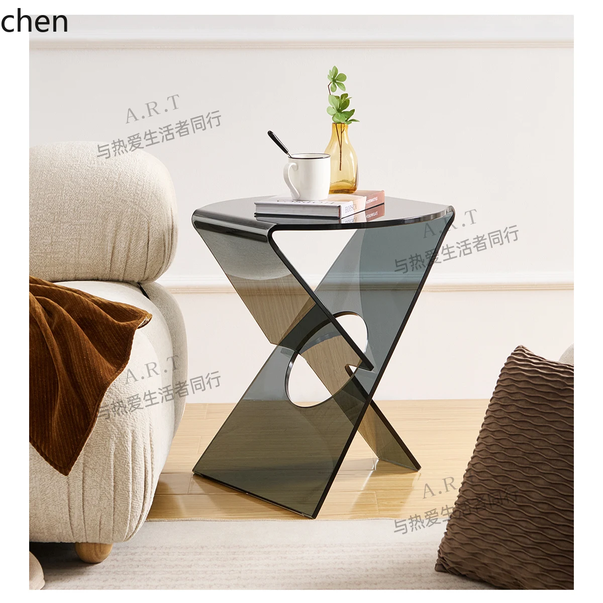 W5.19 クリエイティブガラスコーヒーテーブル モダンシン - Coffee And Tea Glass のレビューと価格