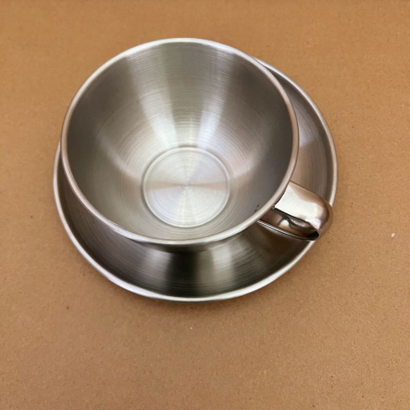 レトロなステンレス製コーヒーカップとソーサーセット、ヨーロッ - Coffee Tea And Sugar Canister Set のレビューと価格