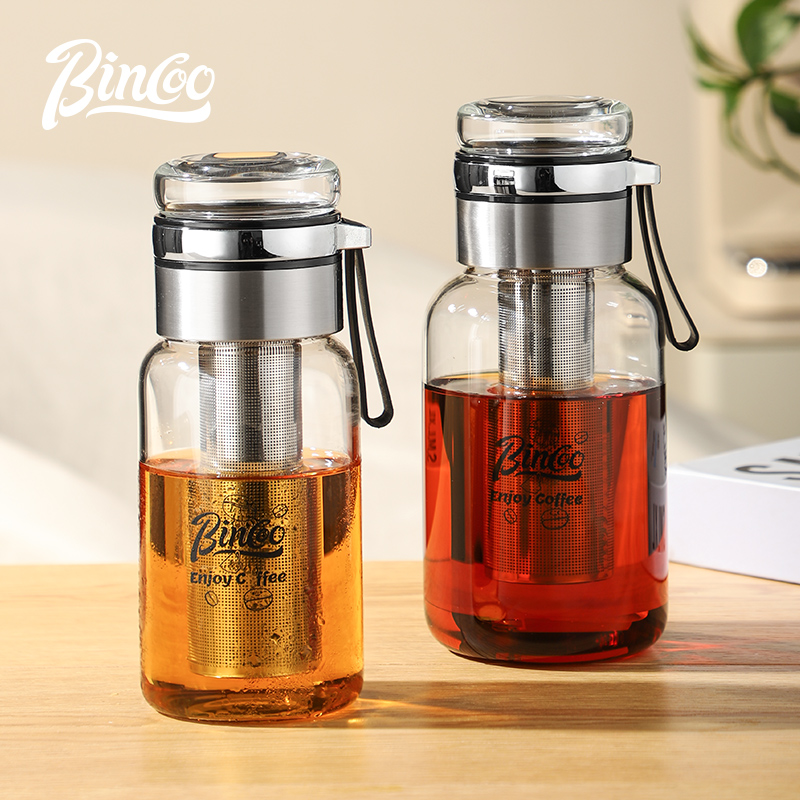 Bincoo-透明なステンレス鋼のコーヒーカップ,長いフィル - Coffee And Tea Glass のレビューと価格