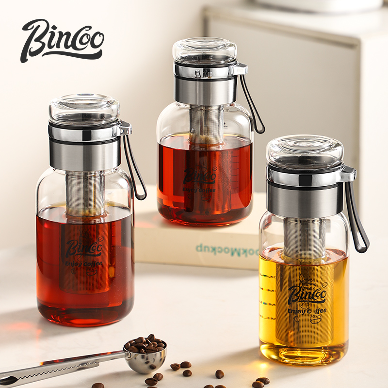Bincoo-透明なステンレス鋼のコーヒーカップ,長いフィル - Coffee And Tea Glass のレビューと価格