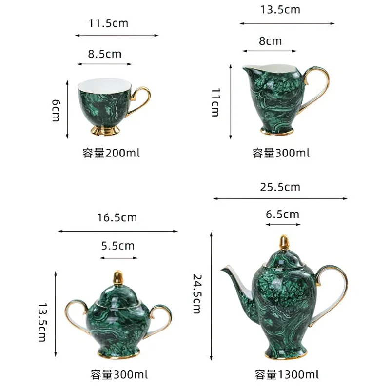 骨灰磁器ティーポット,金と緑の象眼細工,コーヒーカップ,セラ - Coffee Tea Green のレビューと価格