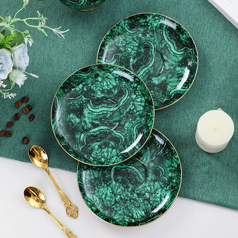 骨灰磁器ティーポット,金と緑の象眼細工,コーヒーカップ,セラ - Coffee Tea Green のレビューと価格