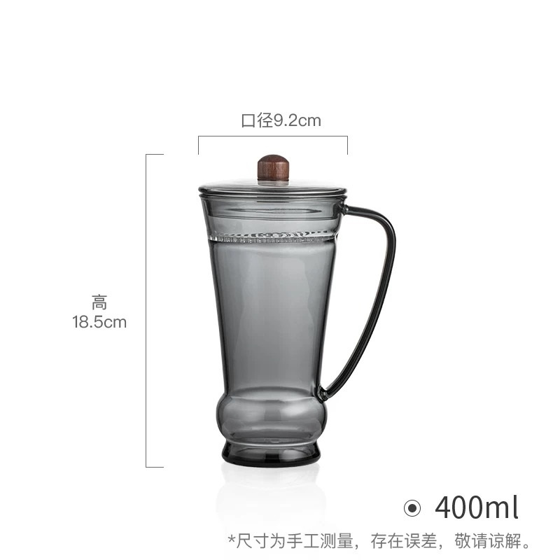 400 ミリリットル醸造太平 Houkui 緑茶ガラス茶マグ - Coffee Tea Green のレビューと価格
