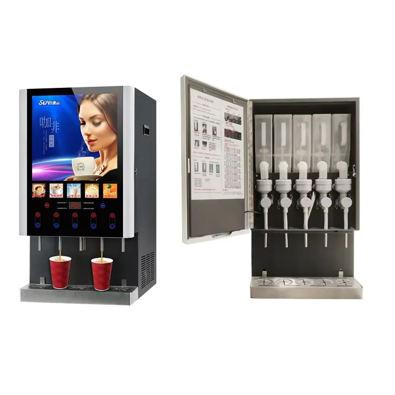 50SCW-12自動コーヒー販売機 ホットアイスインスタント - Coffee Tea Vending Machine For Office のレビューと価格