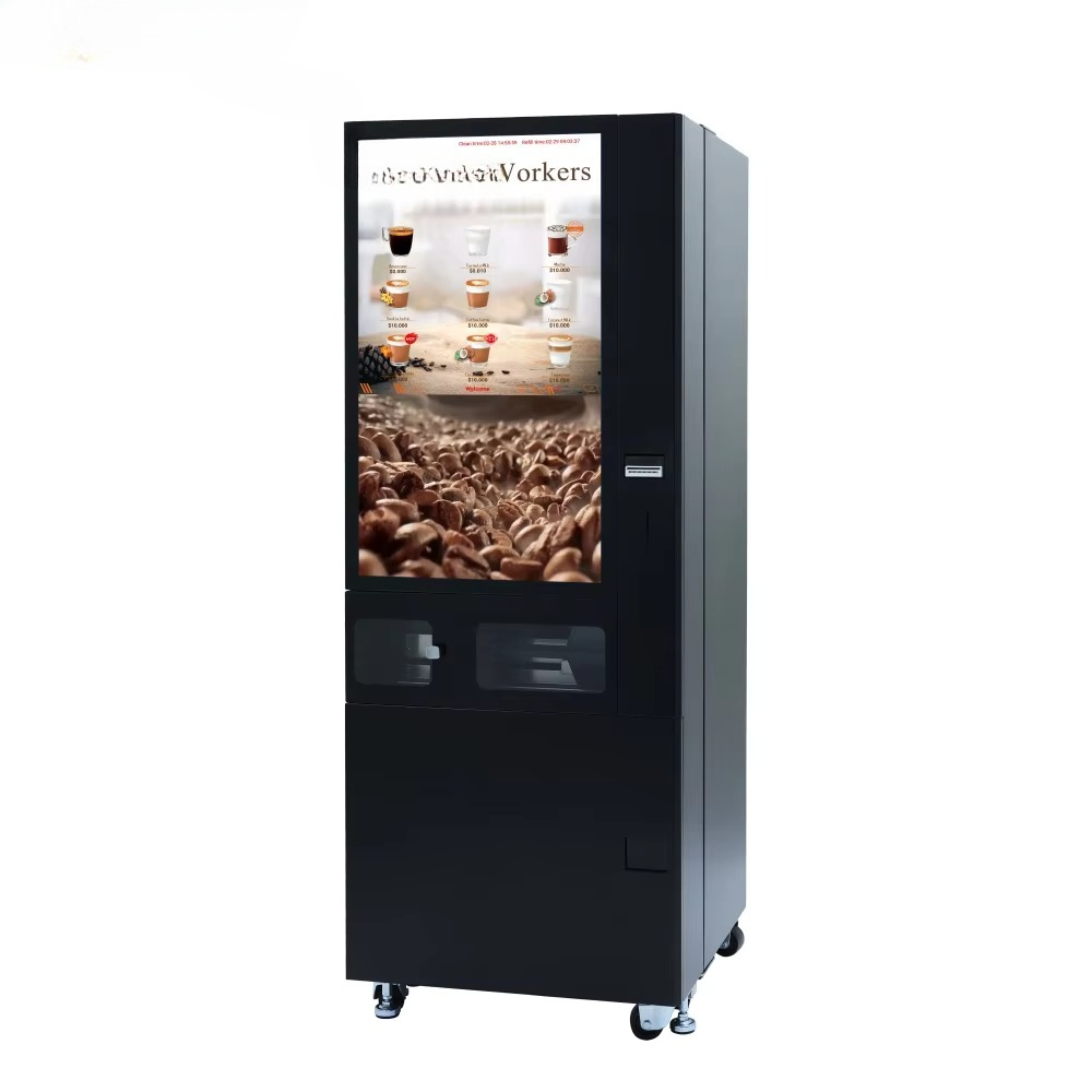インスタントコーヒー自動販売機 タッチスクリーン コイン Q - Coffee Tea Vending Machine For Office のレビューと価格
