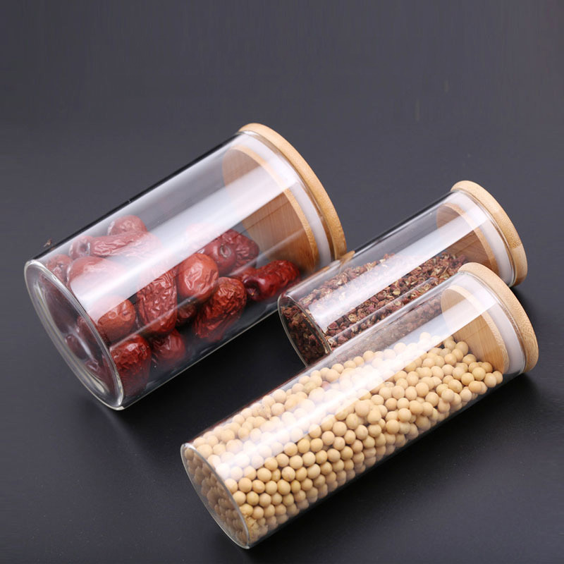 竹の蓋が付いた気密のガラス製食品貯蔵瓶,コーヒー豆,茶葉,ク - Coffee Tea Leaf And Bean のレビューと価格