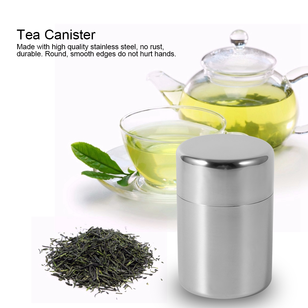 ステンレス製のお茶の葉のキャニスター,野菜や紅茶用の容器,砂 - Coffee Tea Sugar Container Set のレビューと価格