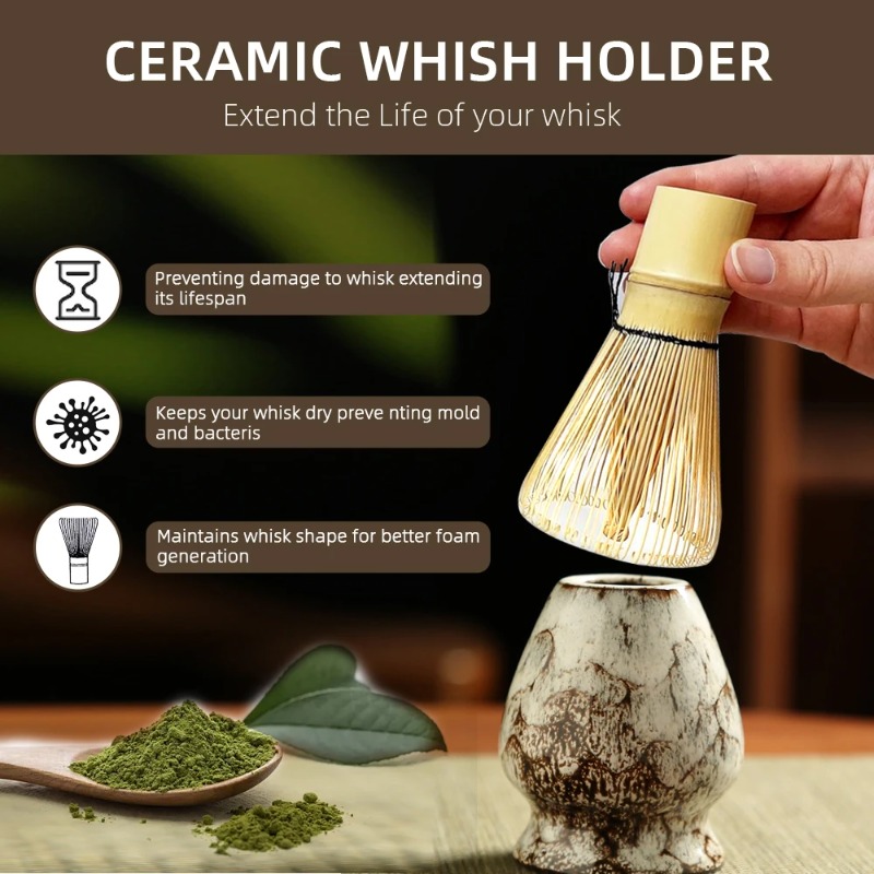 6点セット 日本製抹茶茶器セット 安全な竹製茶筅 ティースプ - Matcha Whisk Set のレビューと価格