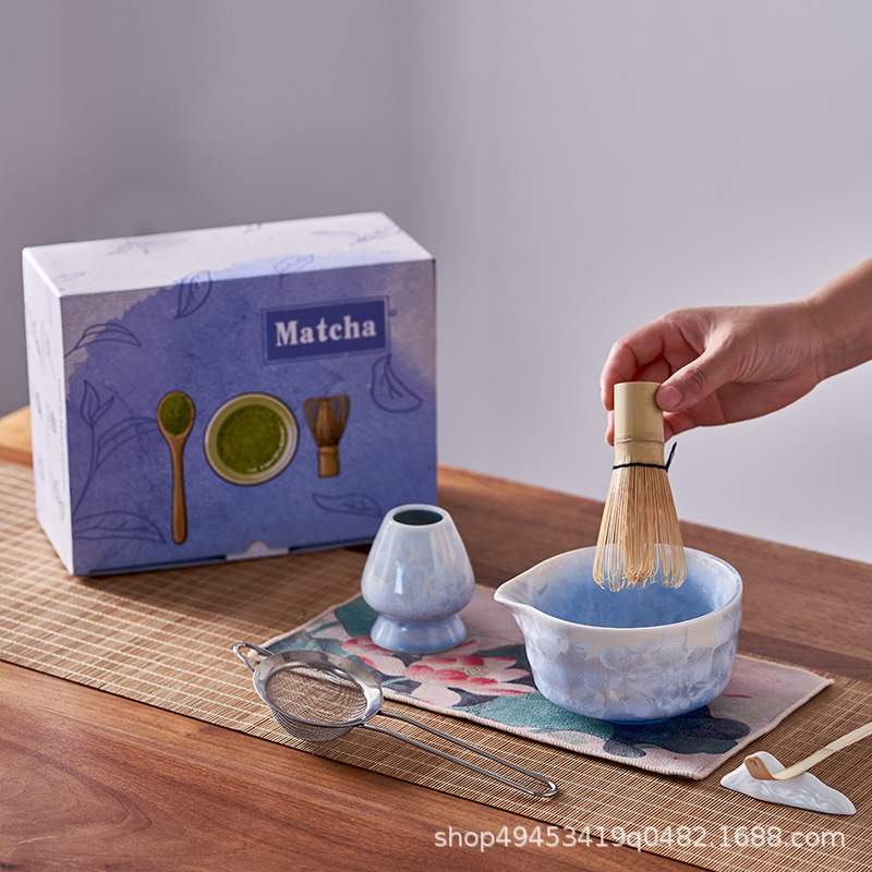 7点セット 新品 日本風抹茶泡立て器セット セラミック窯製氷 - Matcha Whisk Set のレビューと価格