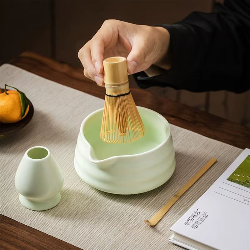 A20F-日本抹茶茶器セット - 注ぎ口付き茶碗2個と竹製茶 - Matcha Whisk Set のレビューと価格