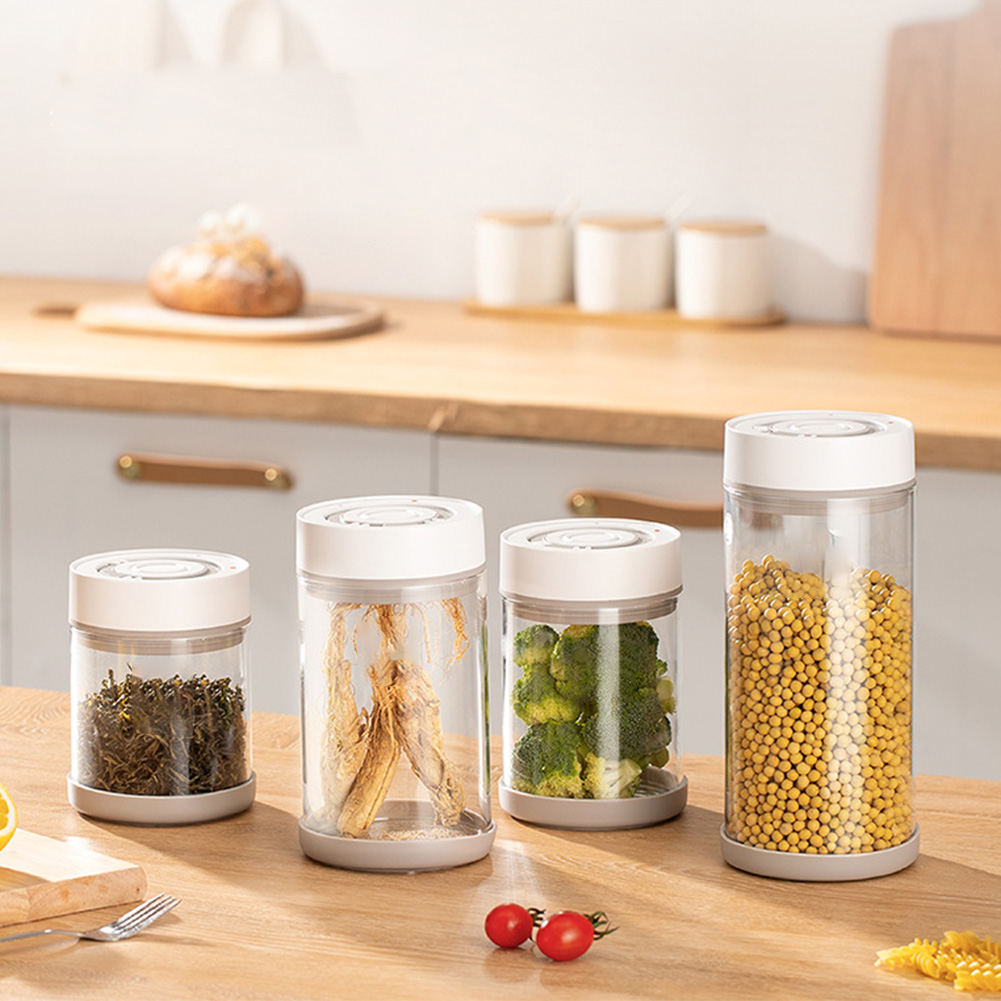 キッチン防湿ガラスコーヒー豆ジャー自動インテリジェント真空保 - Coffee And Tea Glass のレビューと価格