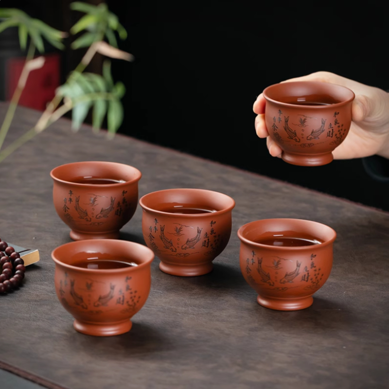 中国宜興紫粘土ティーカップコーヒーカップウーロン茶手作りブテ - Coffee Tea Games のレビューと価格
