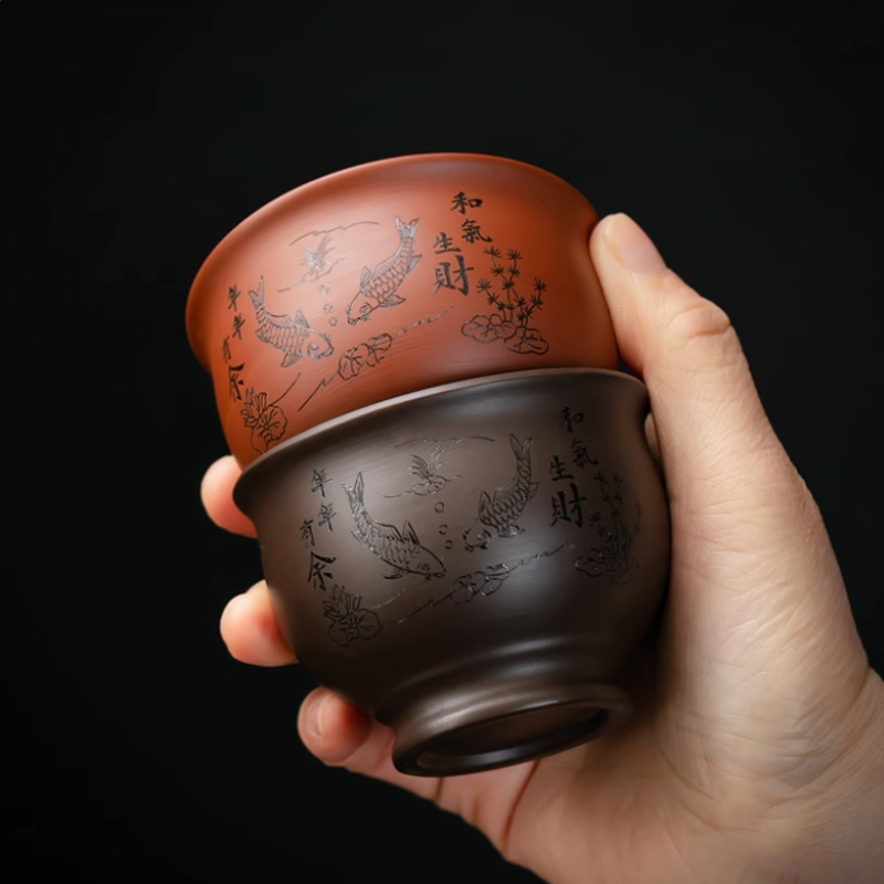 中国宜興紫粘土ティーカップコーヒーカップウーロン茶手作りブテ - Coffee Tea Games のレビューと価格