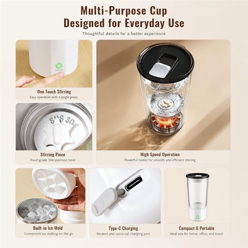 BAAG-磁気コーヒーミキシングカップ 自動かき混ぜマグカッ - Coffee Tea Mix のレビューと価格