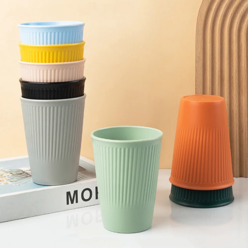 グリーン 洗える小麦ストローカップ 6個 耐久性のある再利用 - Coffee Tea Green のレビューと価格