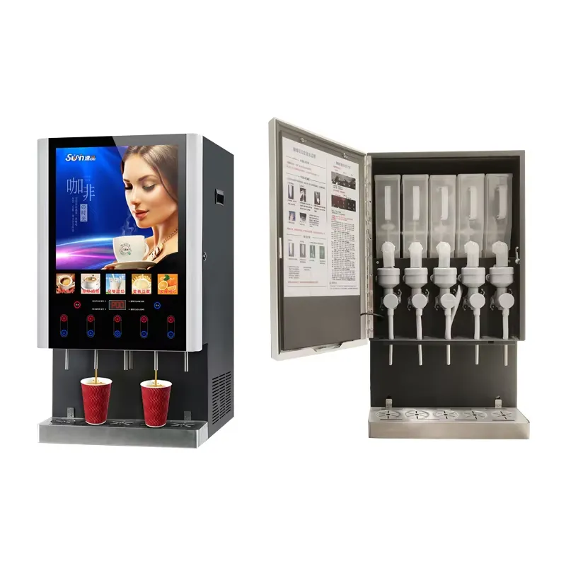 50SCW-12Lアイスコーヒー自動販売機業務用インスタント - Coffee Tea Vending Machine For Office のレビューと価格