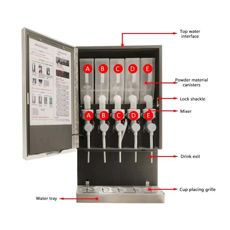 50SCW-12Lアイスコーヒー自動販売機業務用インスタント - Coffee Tea Vending Machine For Office のレビューと価格