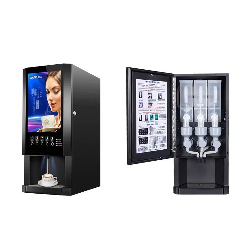 E30SWインスタントコーヒーメーカー自動ミルクティー販売機 - Coffee Tea Vending Machine For Office のレビューと価格