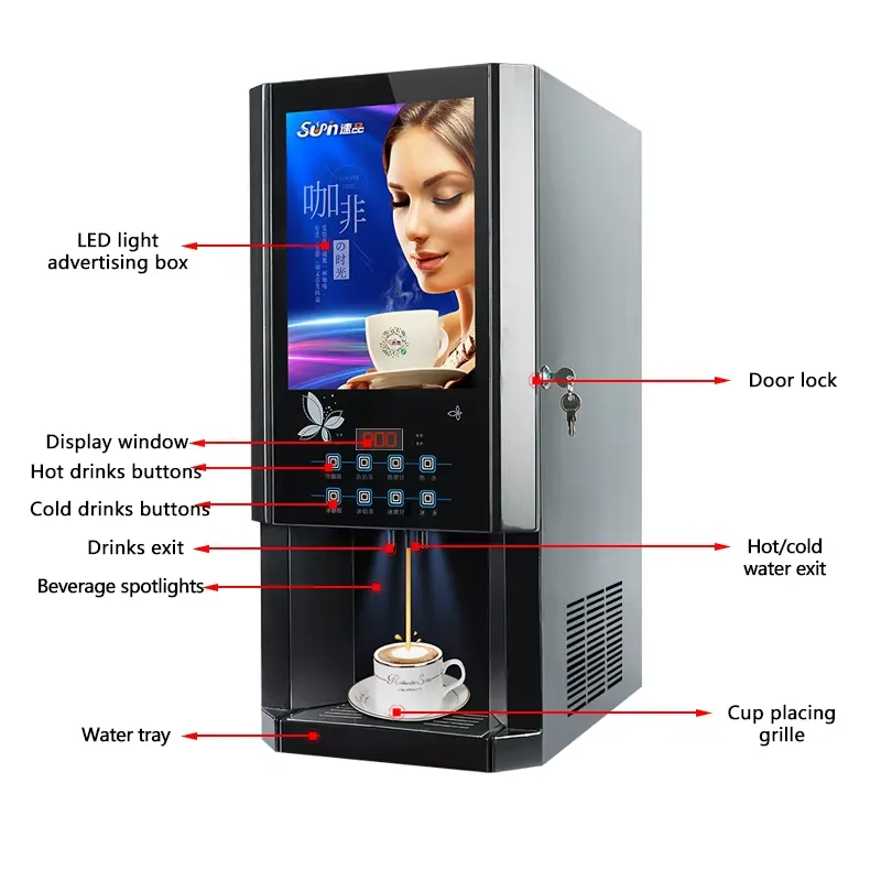 30SCW-8自動コーヒーマシンインスタントミルクティー販売 - Coffee Tea Vending Machine For Office のレビューと価格