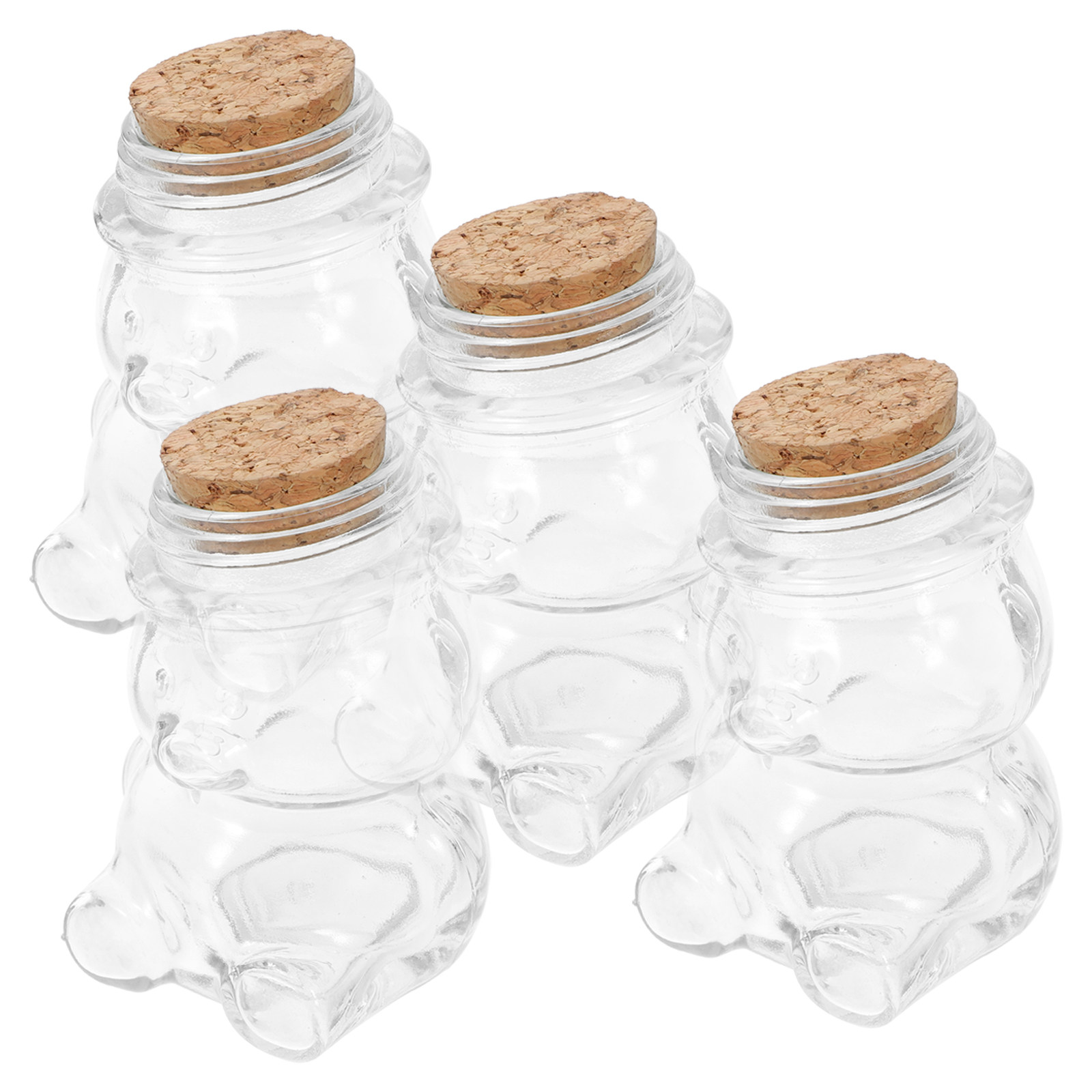 4個入りガラスキャンディジャーセット 透明な気密食品保存容器 - Coffee And Tea Glass のレビューと価格
