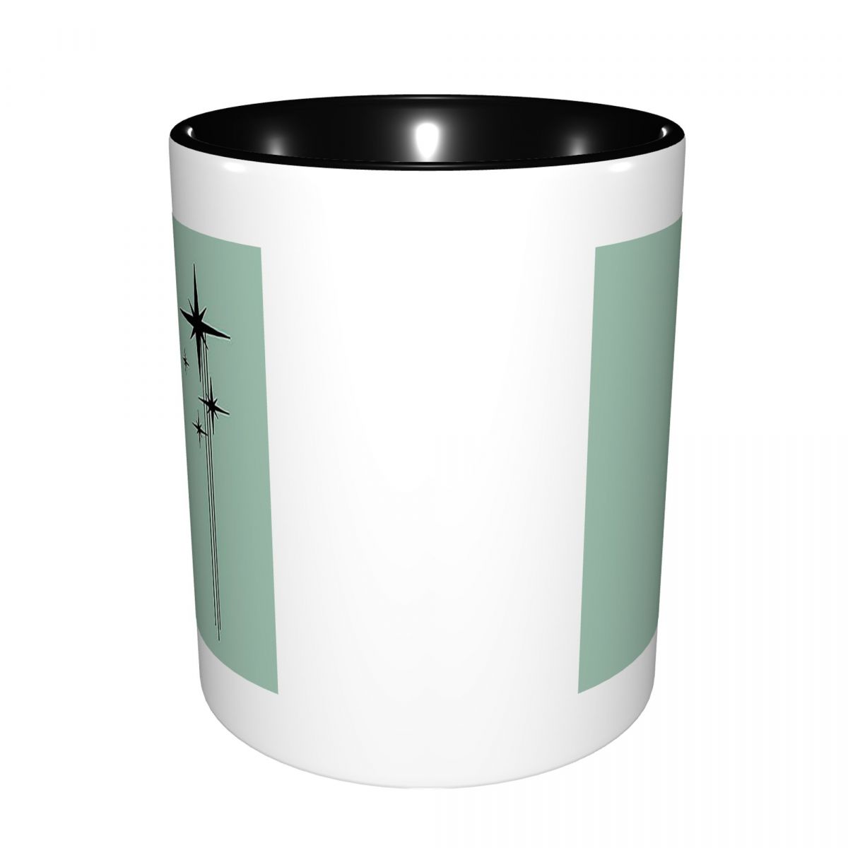 1950年代の原子時代風レトロスターバースト柄、ミントグリー - Coffee Tea Green のレビューと価格