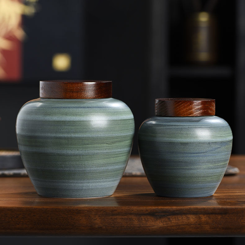 レトロなセラミック茶葉瓶、創造的な密封キャンディジャー、コー - Coffee Tea Leaf And Bean のレビューと価格