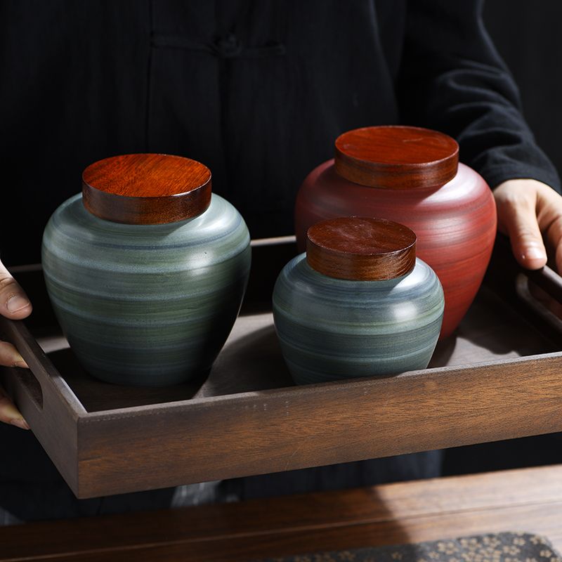 レトロなセラミック茶葉瓶、創造的な密封キャンディジャー、コー - Coffee Tea Leaf And Bean のレビューと価格
