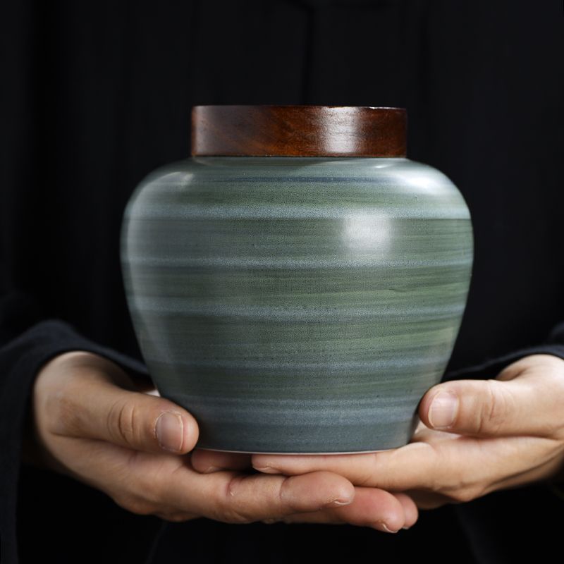 レトロなセラミック茶葉瓶、創造的な密封キャンディジャー、コー - Coffee Tea Leaf And Bean のレビューと価格