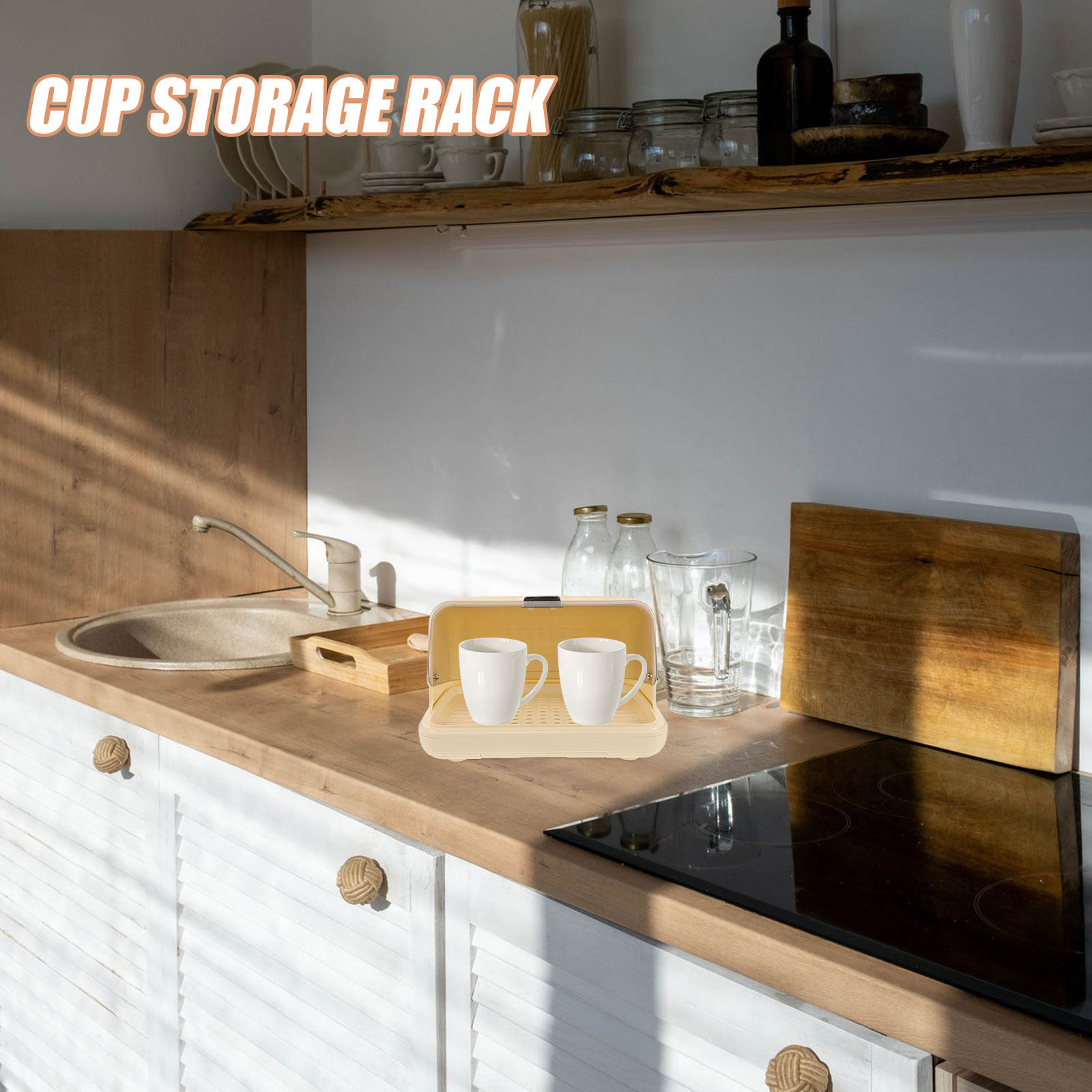 カップ収納オーガナイザーボックス デスクトップカップラック  - Coffee And Tea Glass のレビューと価格