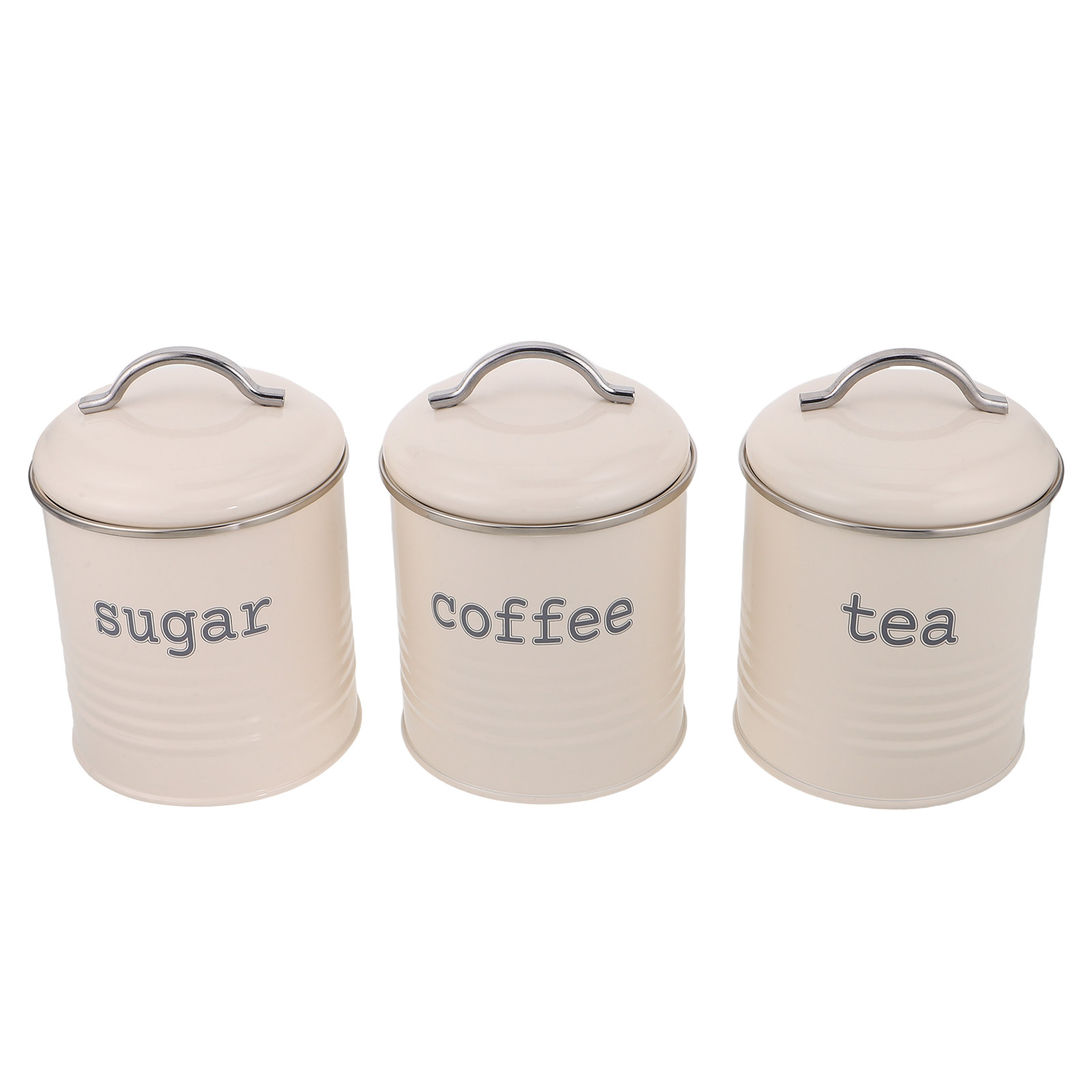 3個セット 密閉コーヒー豆容器セット 気密茶葉砂糖キャニスタ - Coffee Tea And Sugar Canister Set のレビューと価格